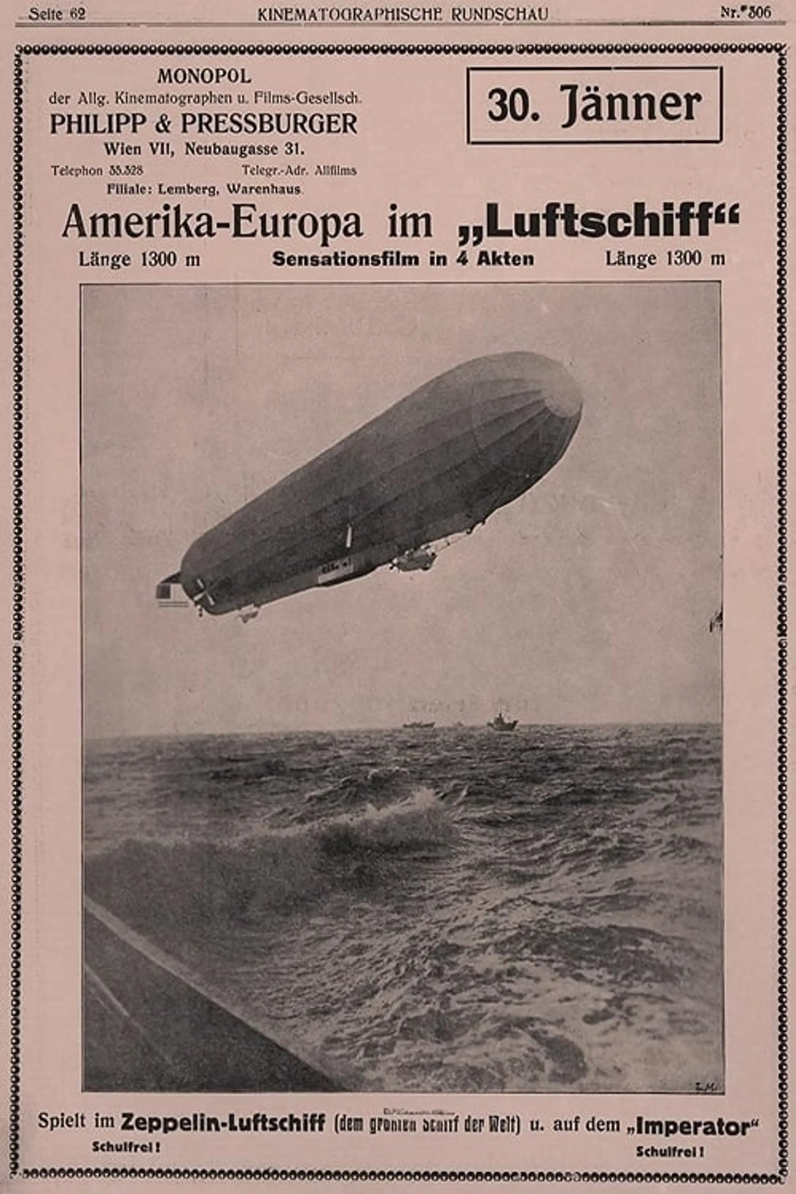 Amerika - Europa im Luftschiff