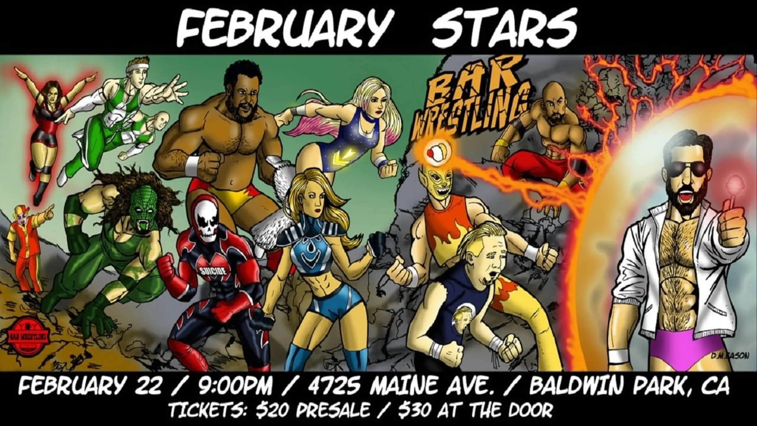 Bar Wrestling 9: February Stars