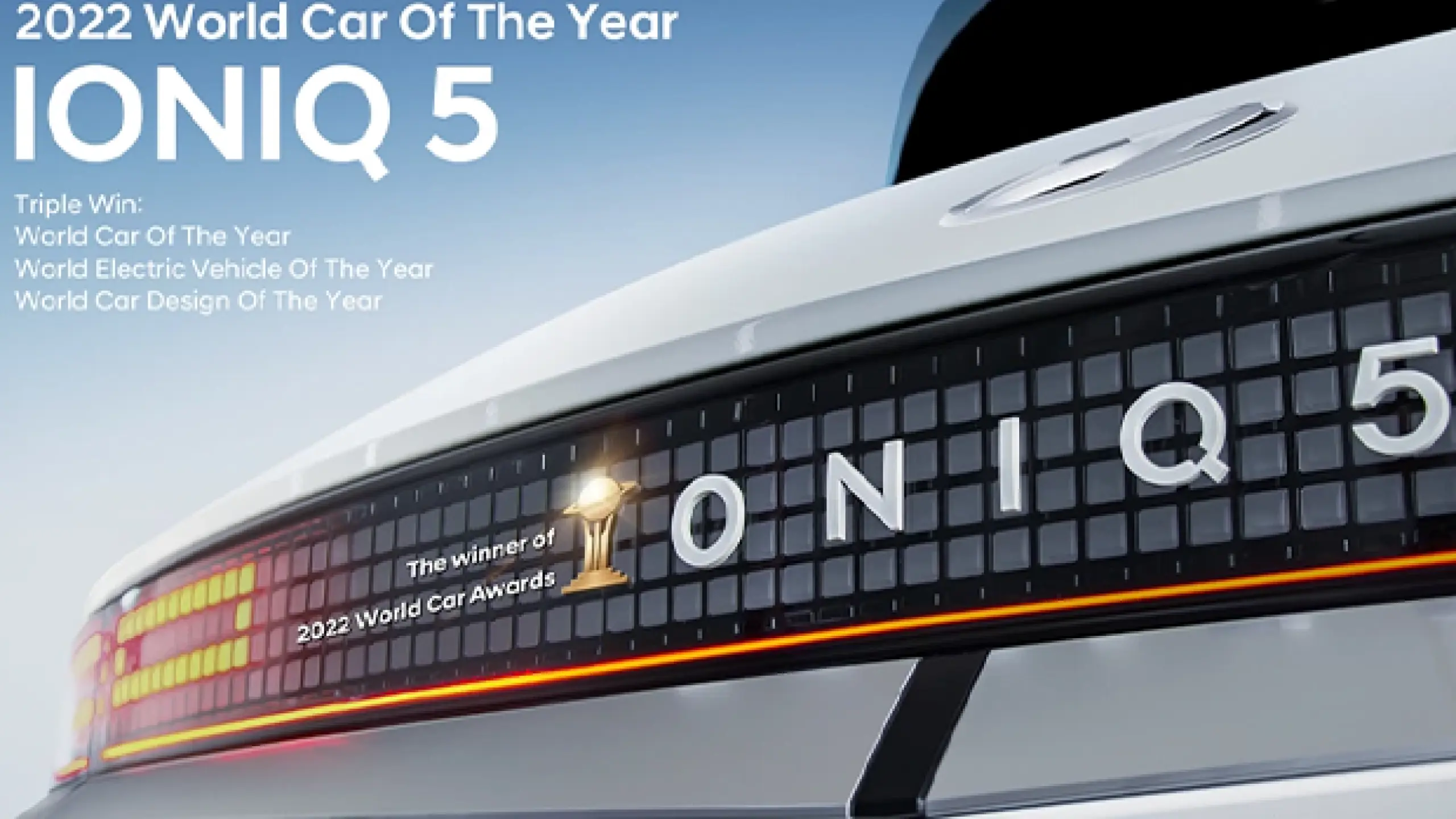 Hyundai IONIQ 5: World Car of the Year, World Electric Vehicle of the Year, World Car Design of the Year 2022