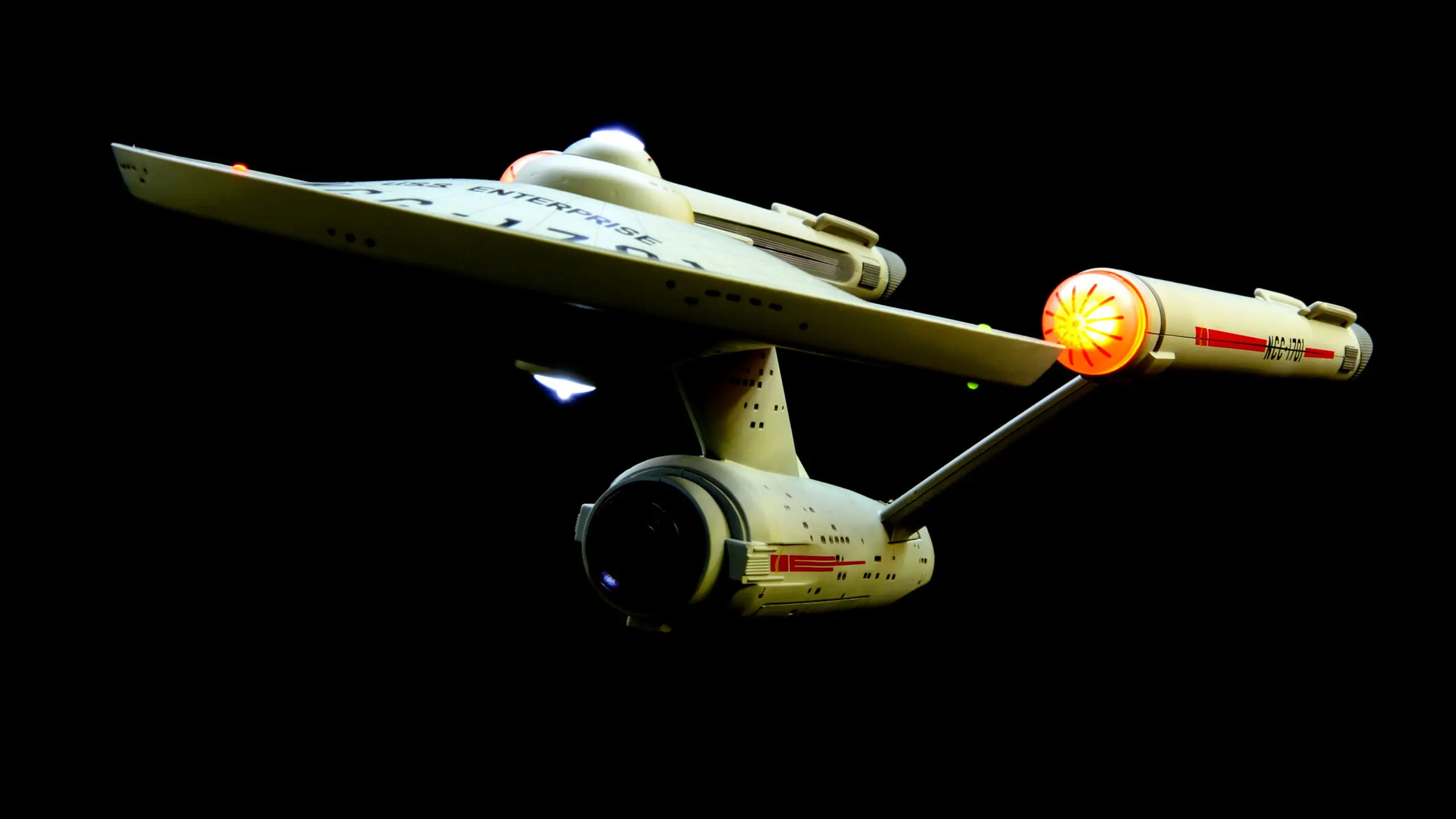 Die USS Enterprise NCC-1701, das Raumschiff Enterprise, aus Star Trek.