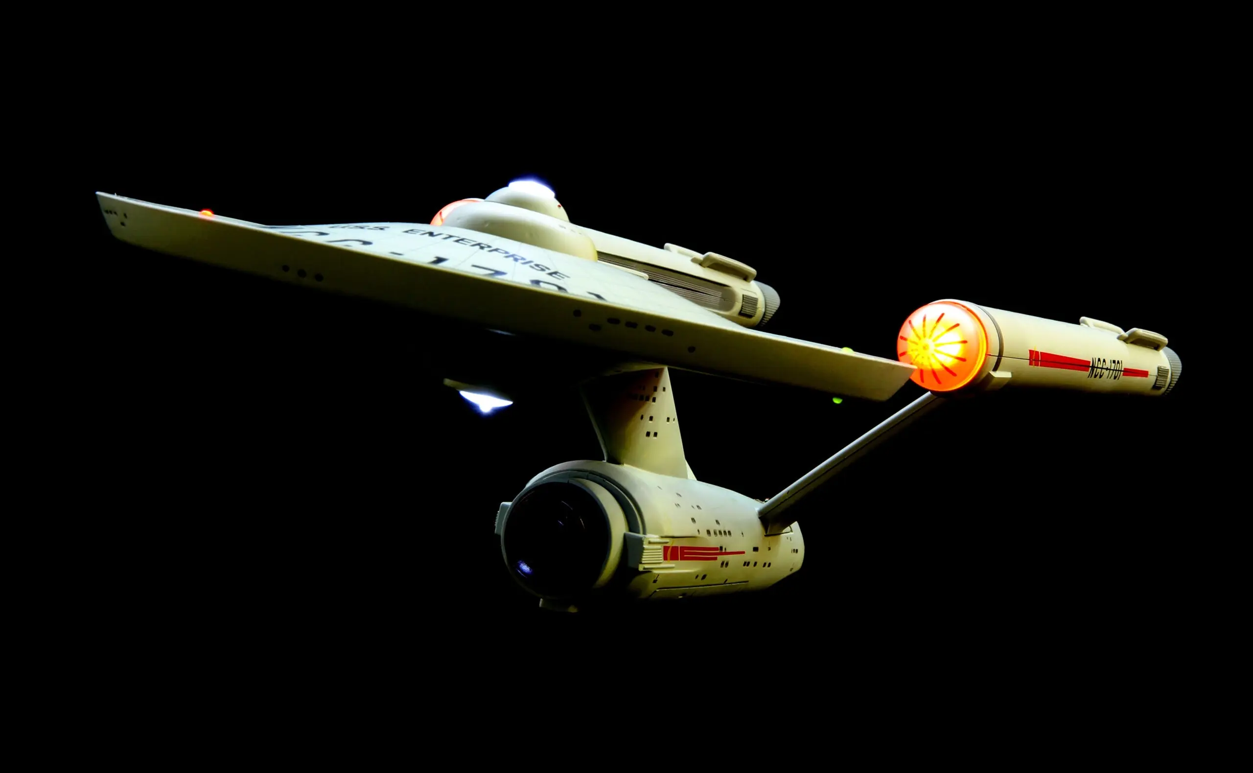 Die USS Enterprise NCC-1701, das Raumschiff Enterprise, aus Star Trek.