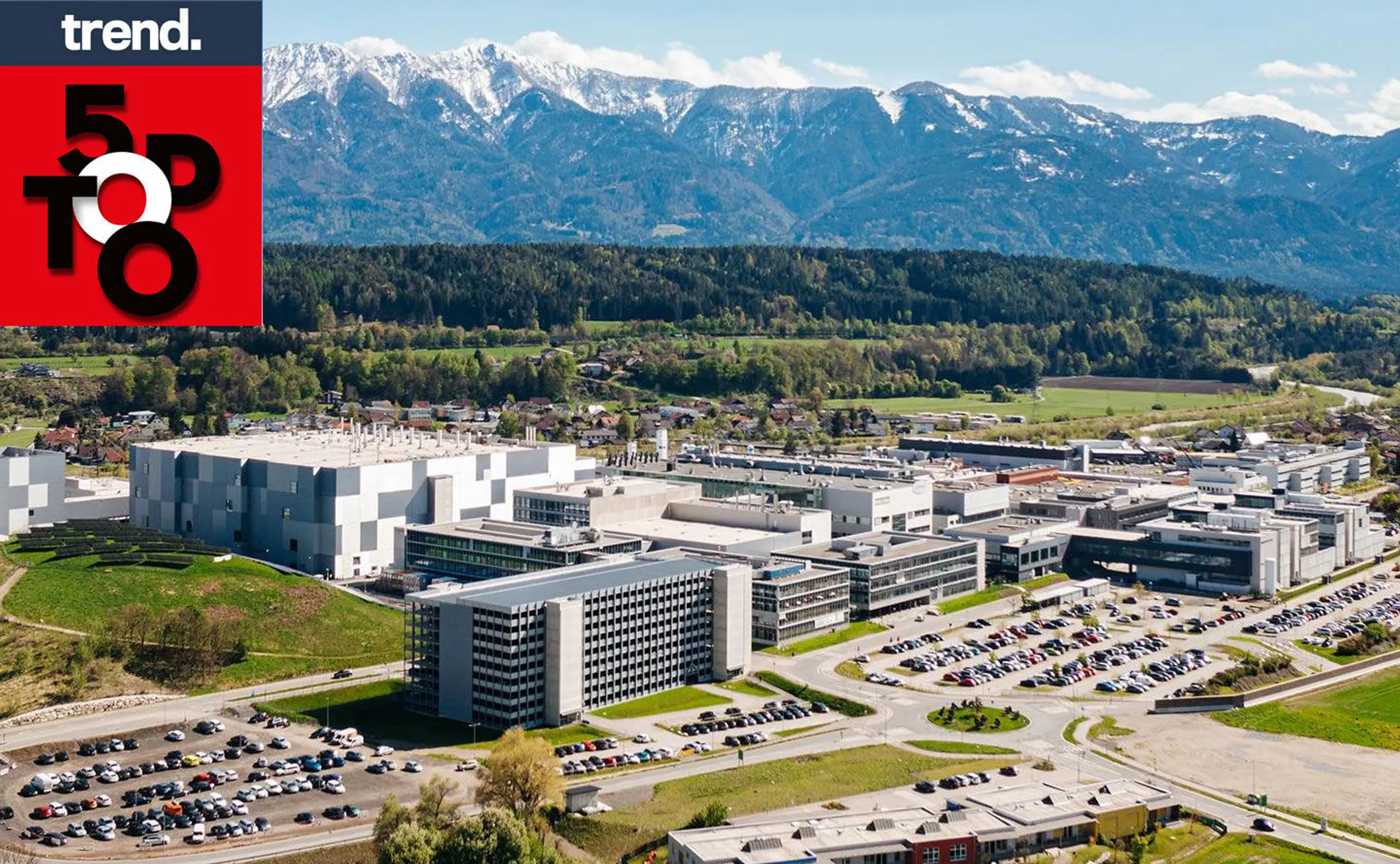Das Headquarter von Infineon Technologies Austria in Villach