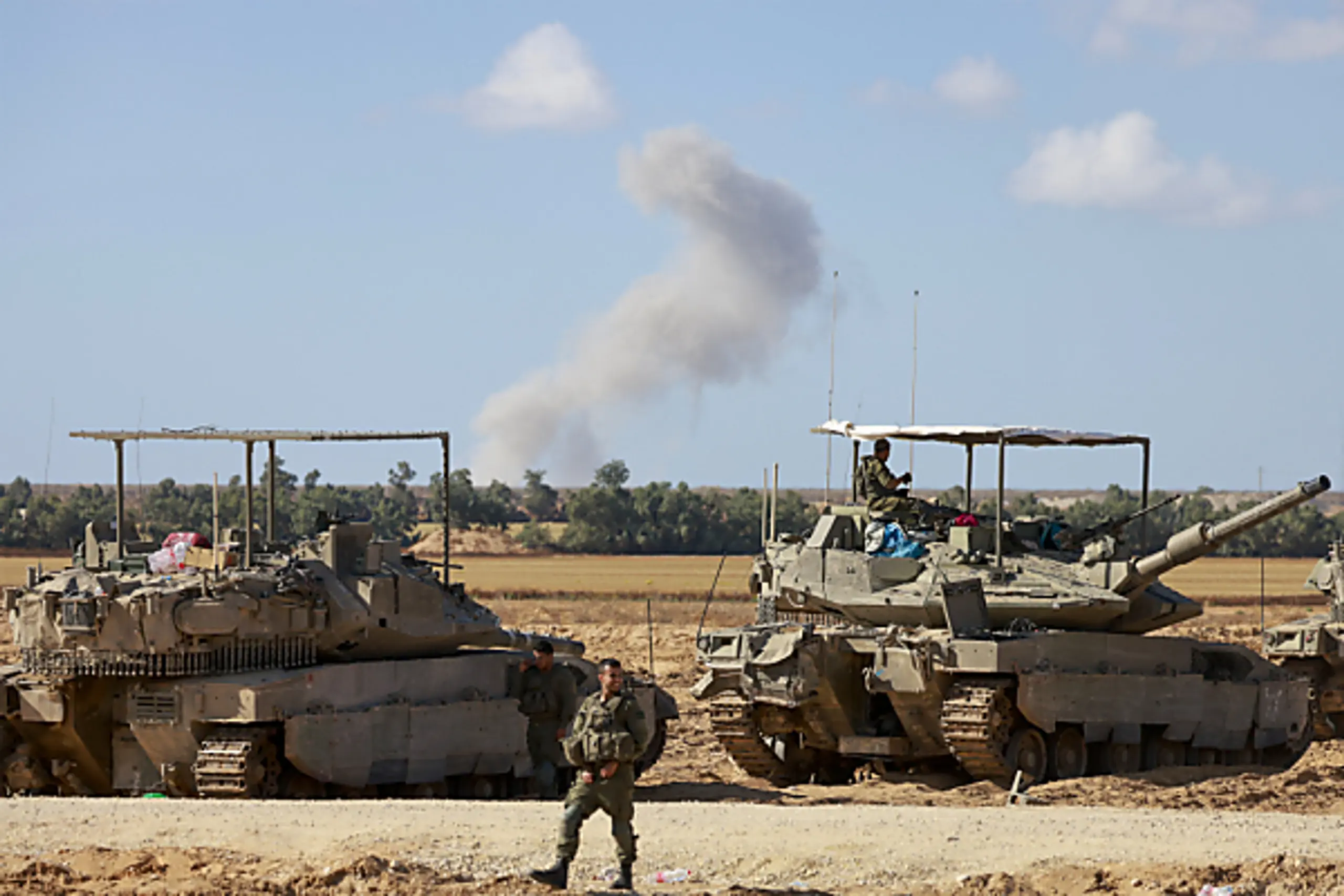 Israels Armee bezog Position